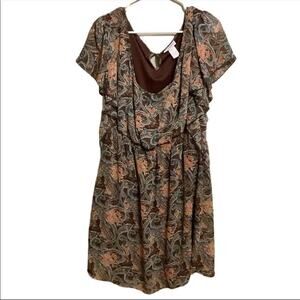 Loop 18 Vintage PAISLEY Flutter Sleeve Baby Doll Dress Size 9/11